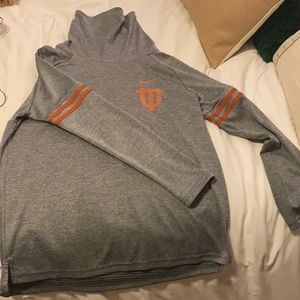 Nike UT gray and burnt Orange pull over - M